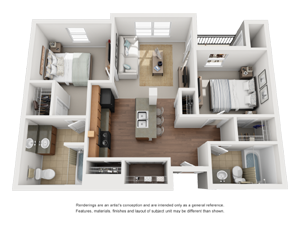 2 Bedroom / 2 Bath